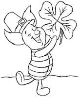 A coloring page of winnie the pooh - piglet